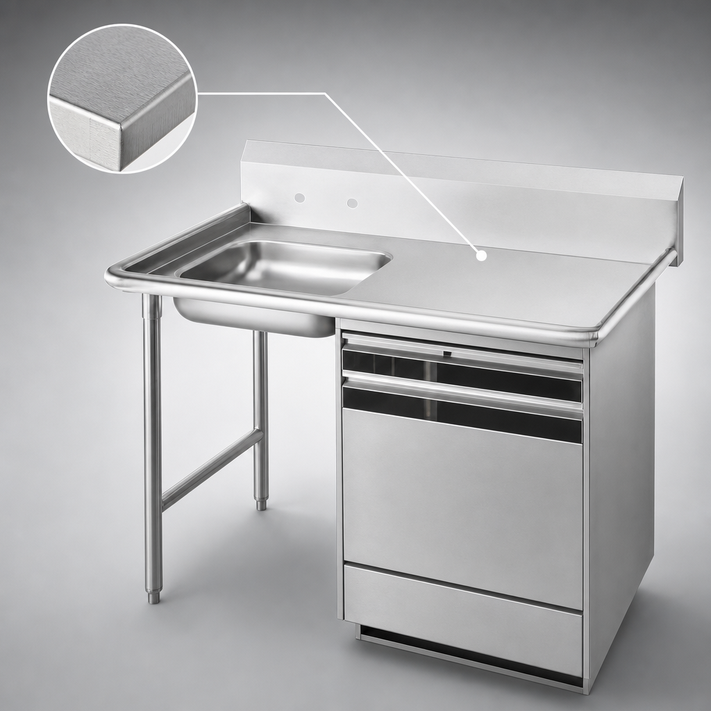 16-Gauge Stainless Steel Top
