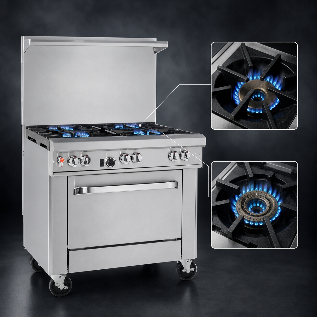 Four Open Burners