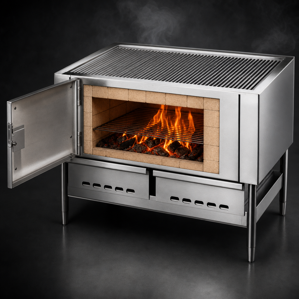 Firebrick Insulated Wood-Burning Chamber