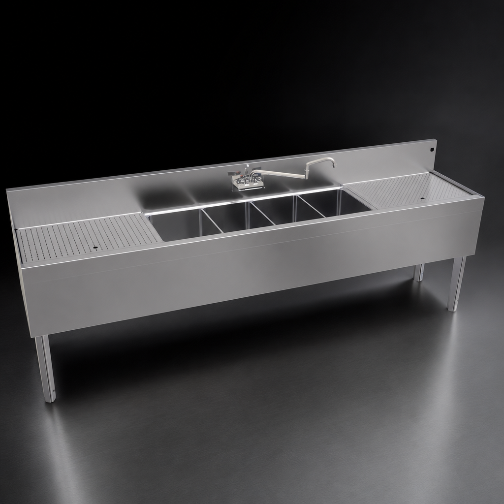 Four Sink Compartments