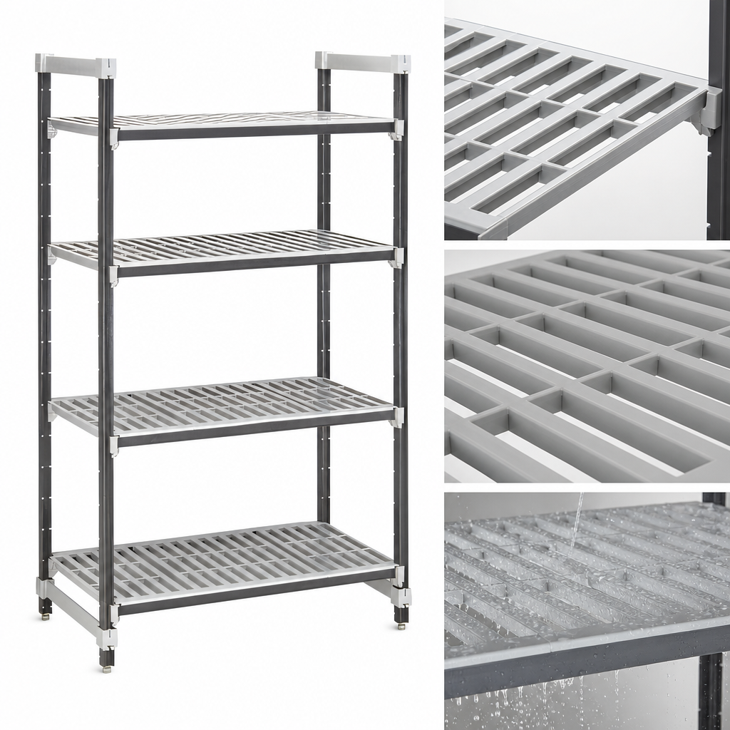 Vented Reinforced Polypropylene Shelf Plates