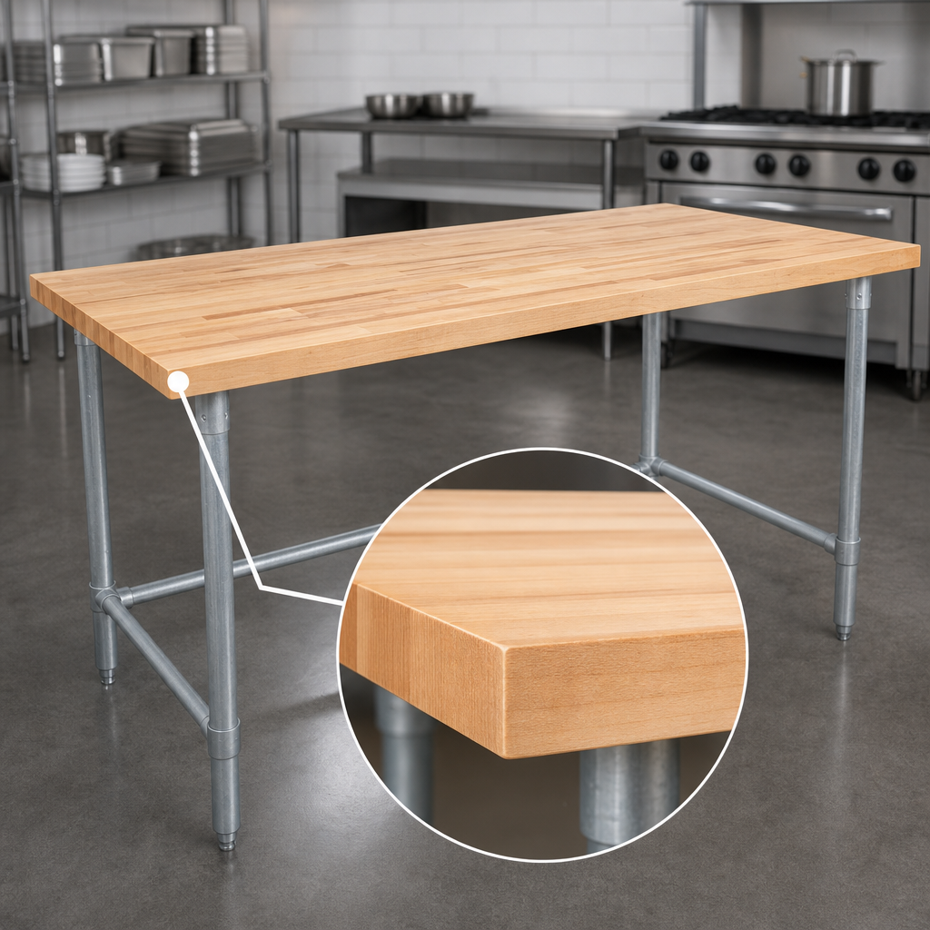 1-1/2-Inch Thick Edge Grain Maple Top