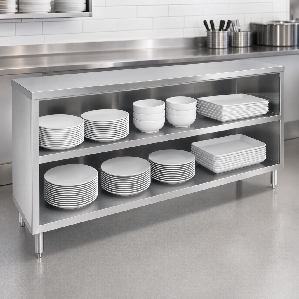 Open Front Dish Storage Design