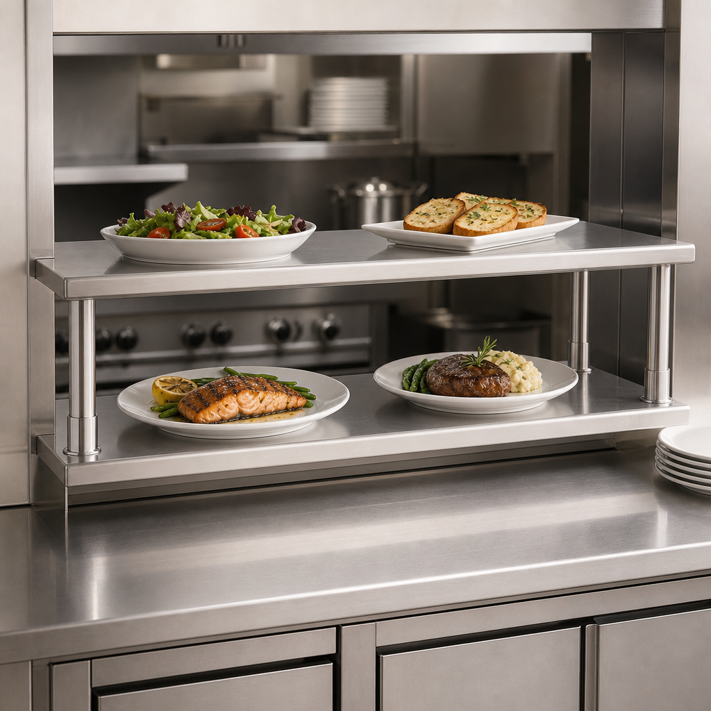 Pass-Thru Shelf With Overshelf