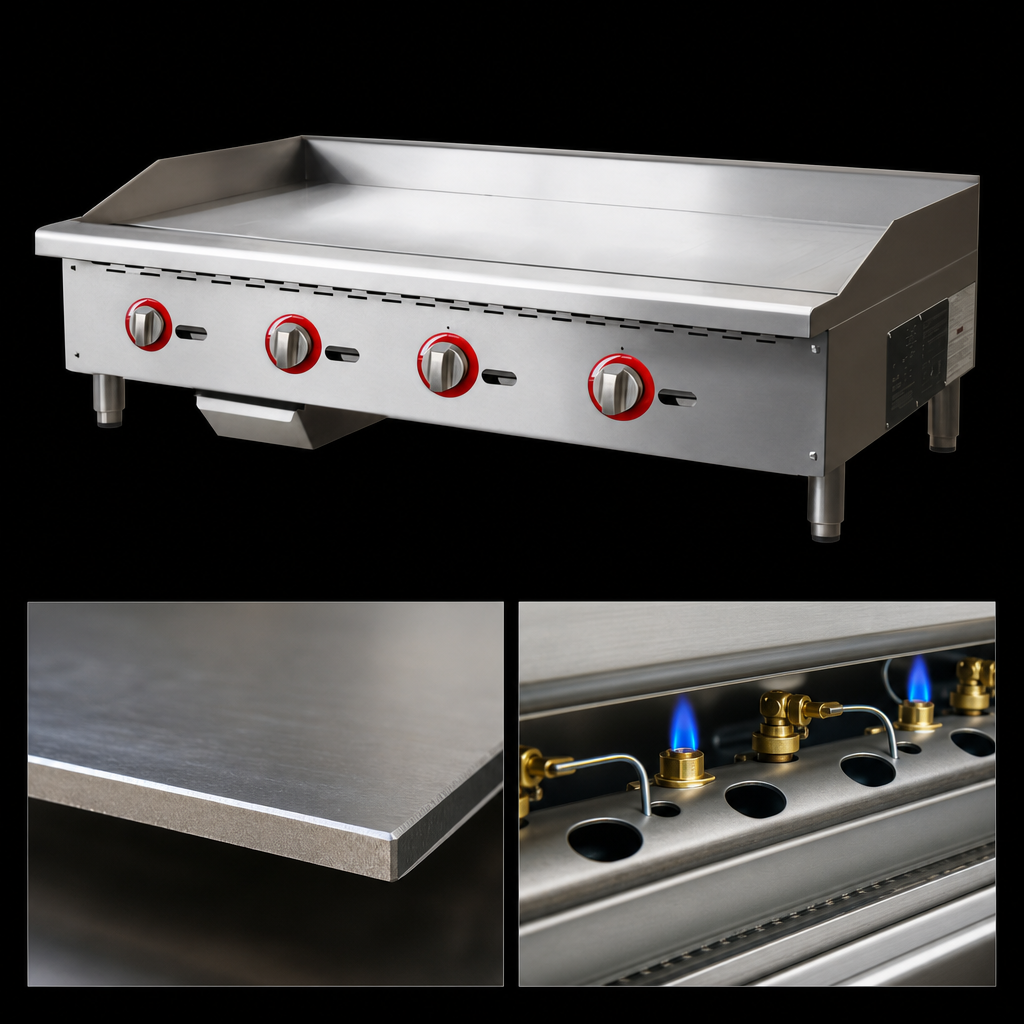 3/4-Inch Griddle Plate with Standing Pilots