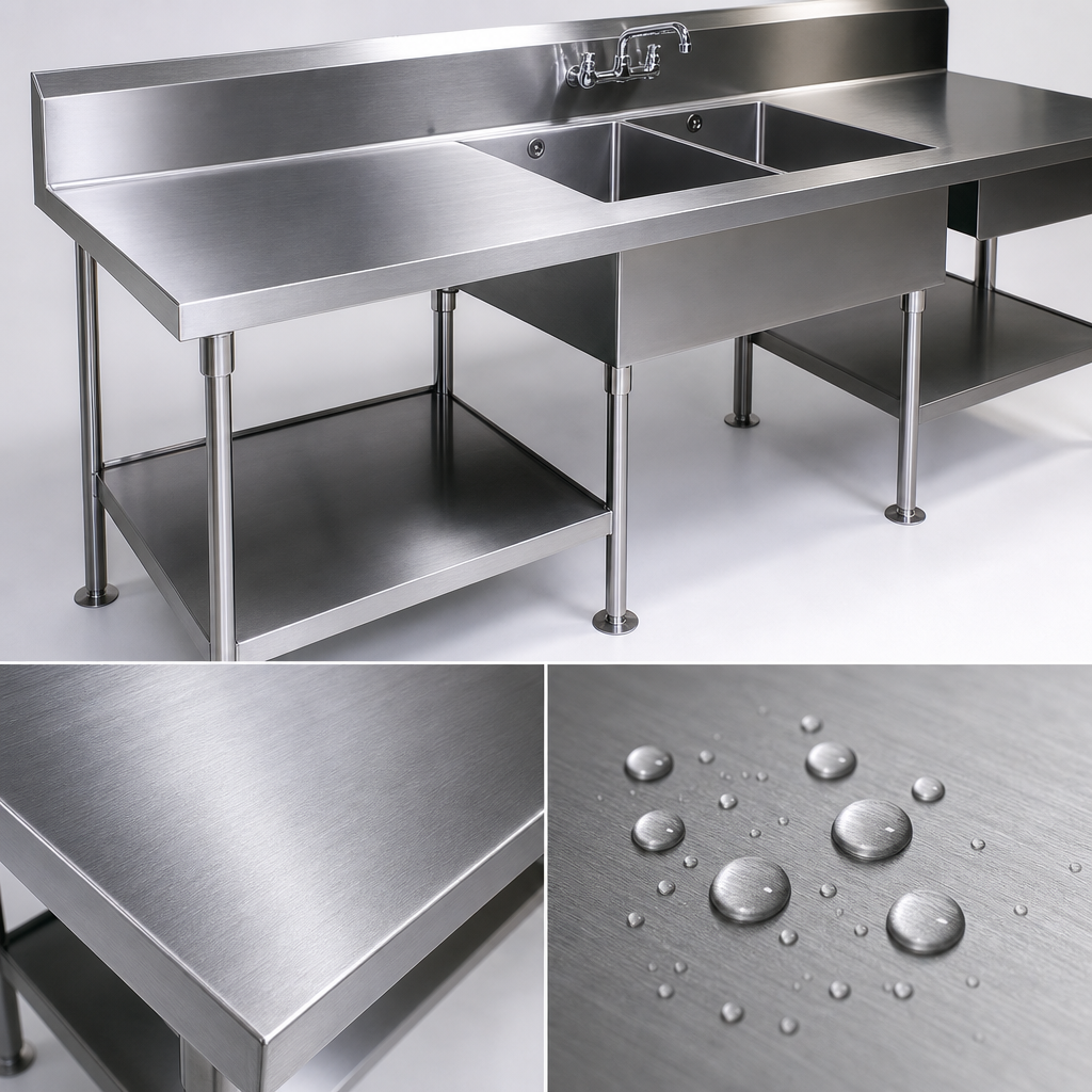 14 Gauge 304 Stainless Steel Top
