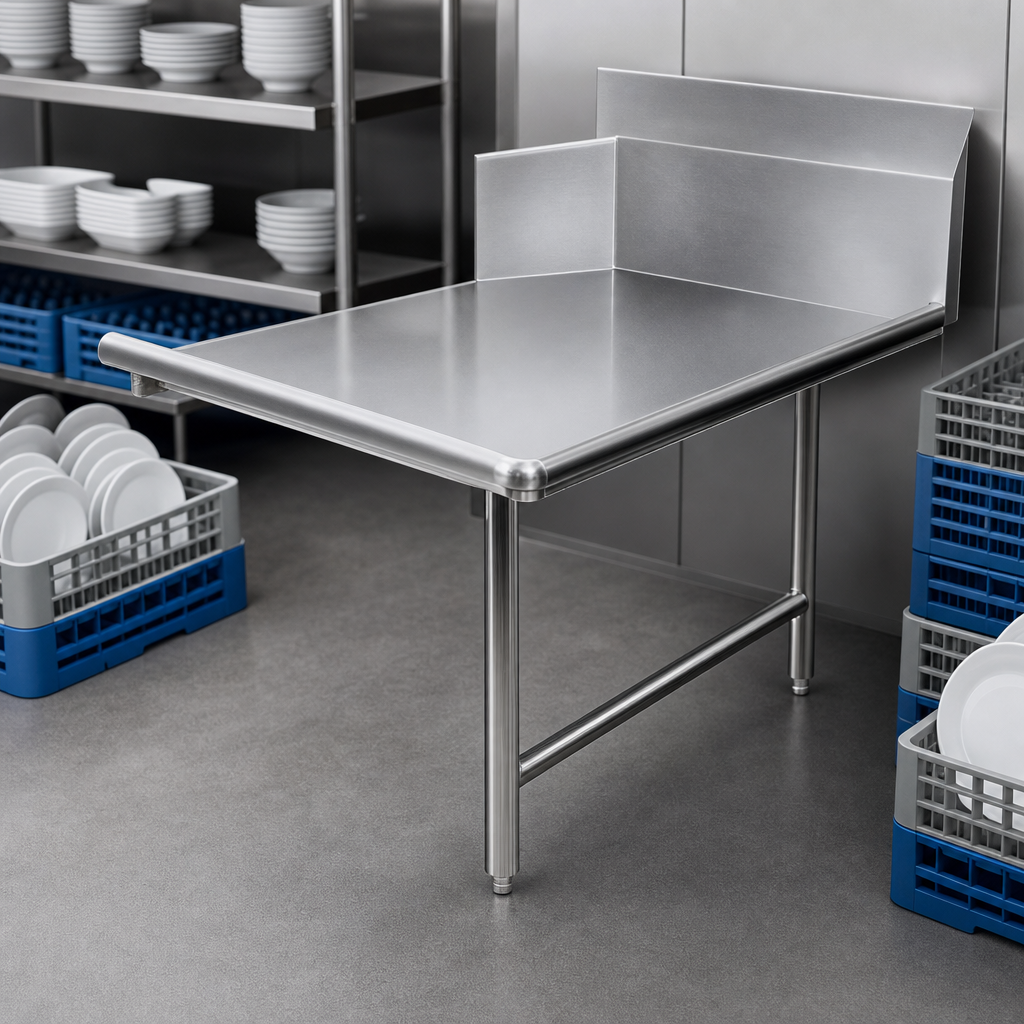 Straight Clean Dish Table Design
