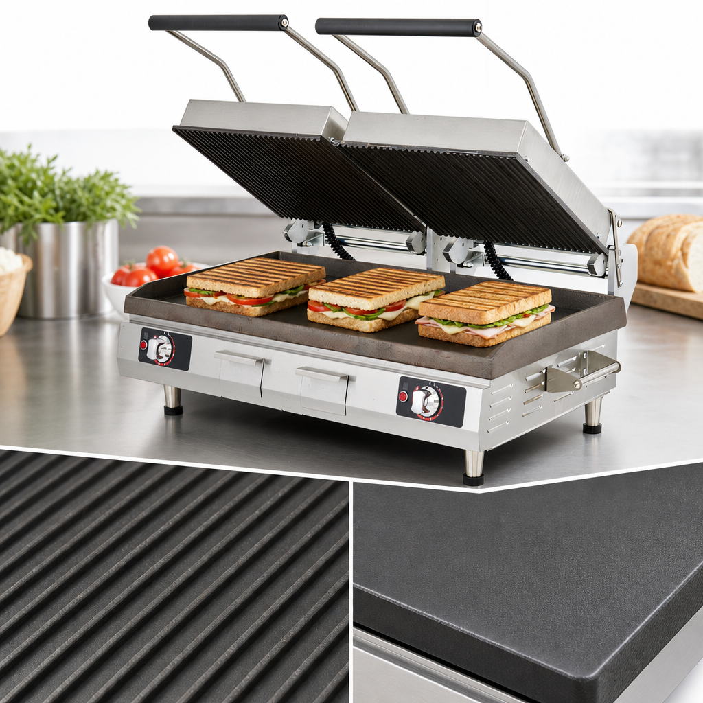 Grooved Top / Smooth Bottom Plates