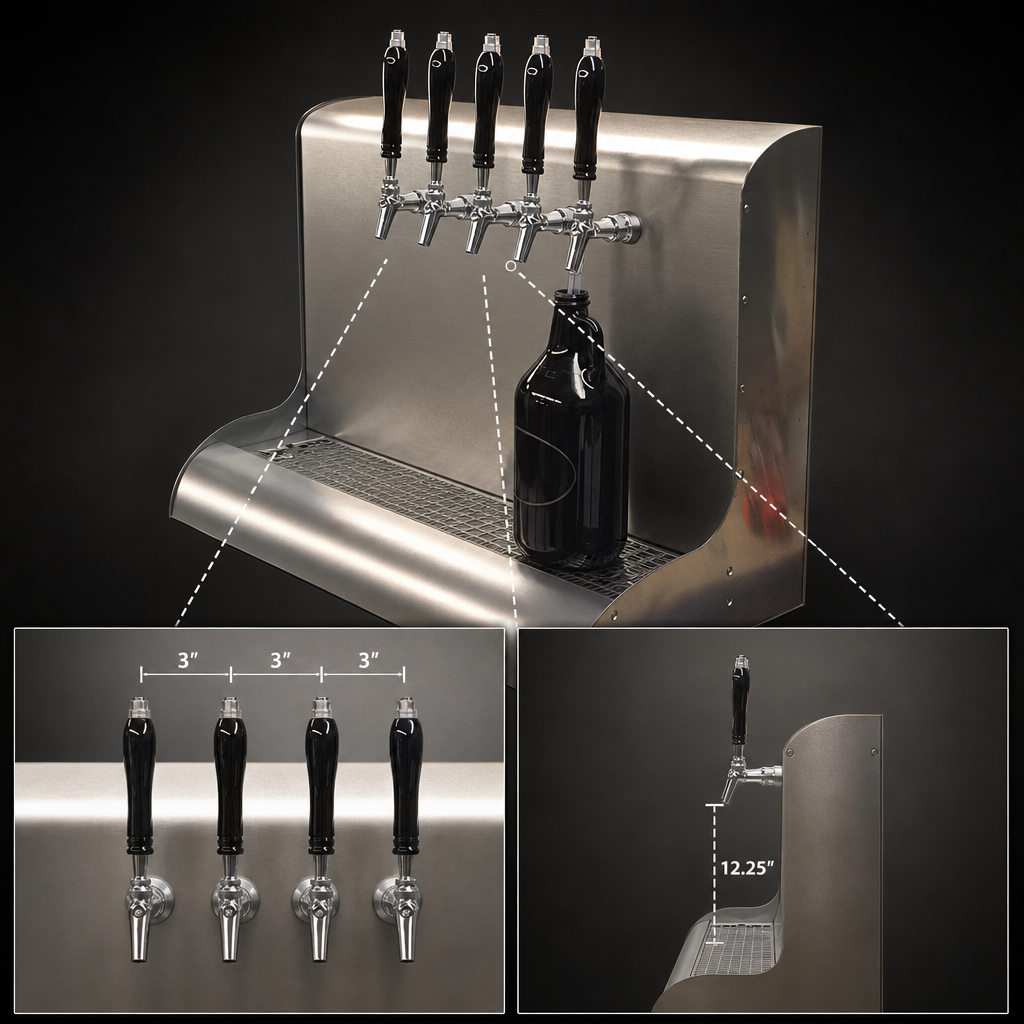 Four-Faucet Layout