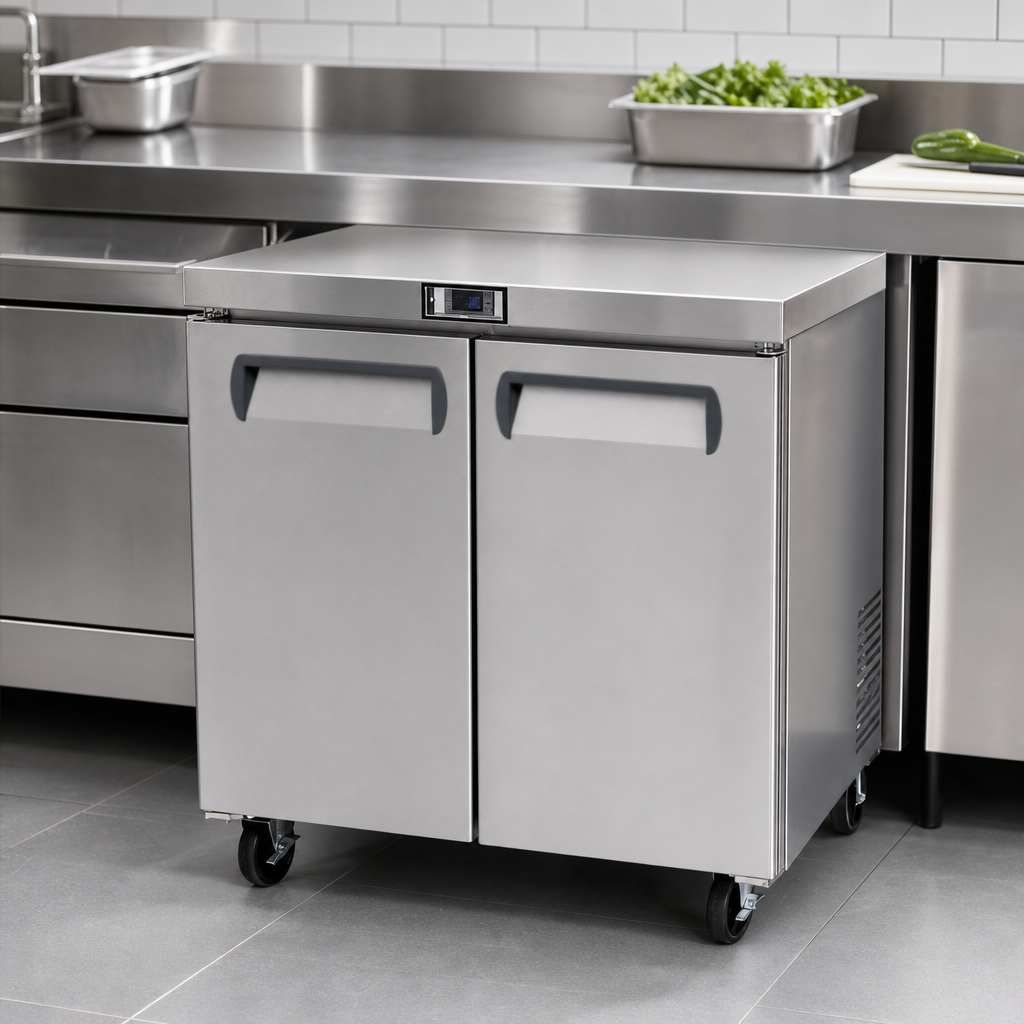 Two-Section Undercounter Work Top Design
