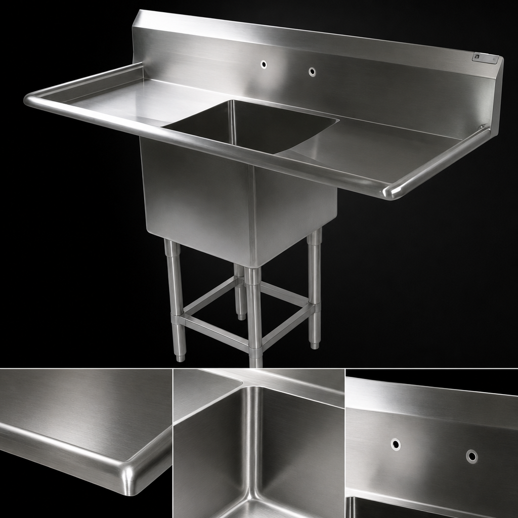 16-Gauge Type 300 Stainless Steel Construction
