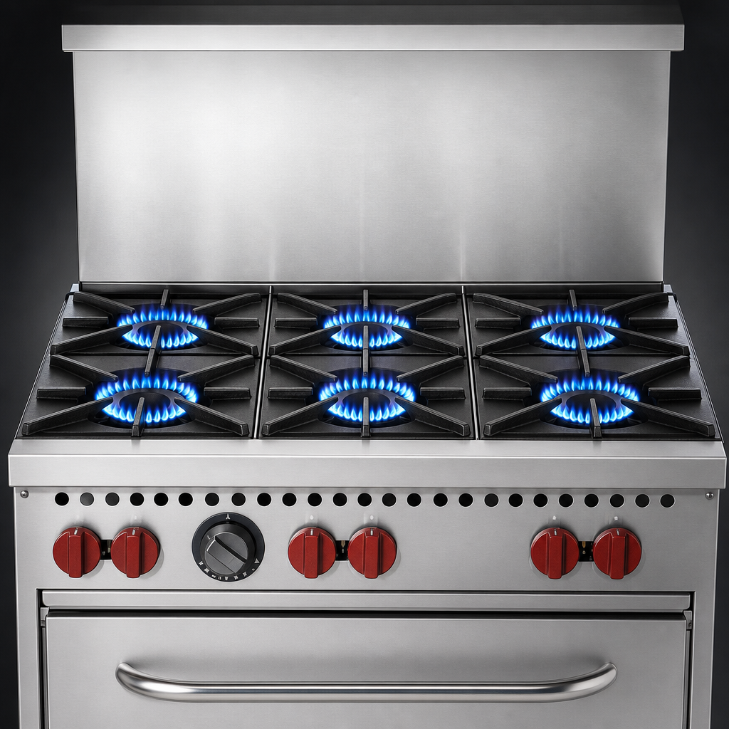 Six Open Burners