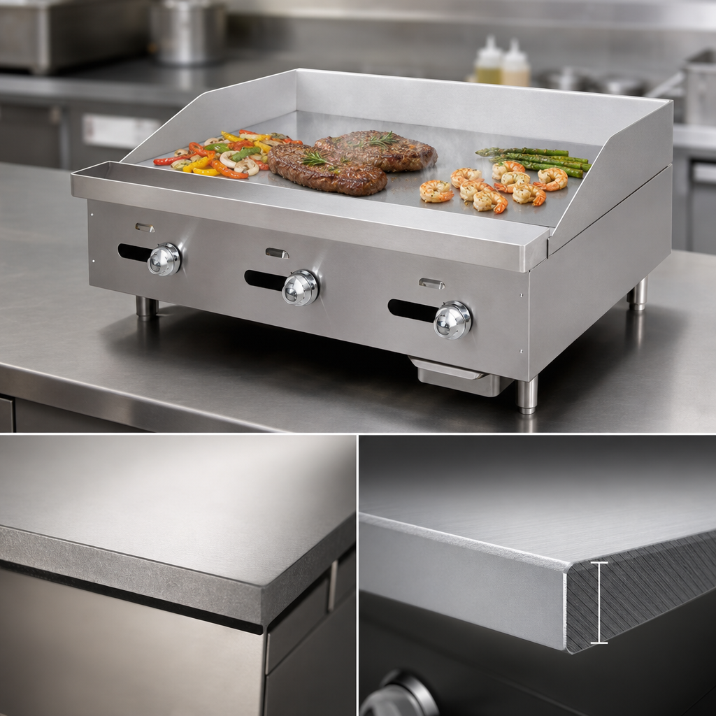 3/4-Inch Smooth Steel Griddle Plate