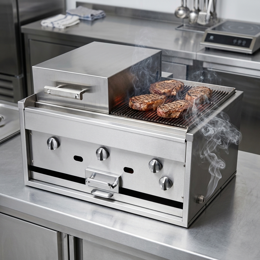 Witness the unique charbroiling and distinct cold smoke infusion capability of the Chitwood Smoke Broiler in action.
