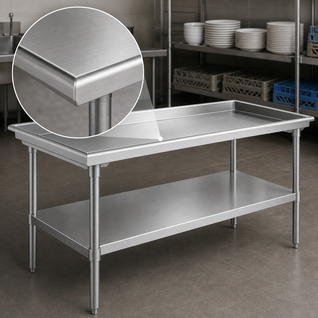 16-Gauge 304 Stainless Steel Top