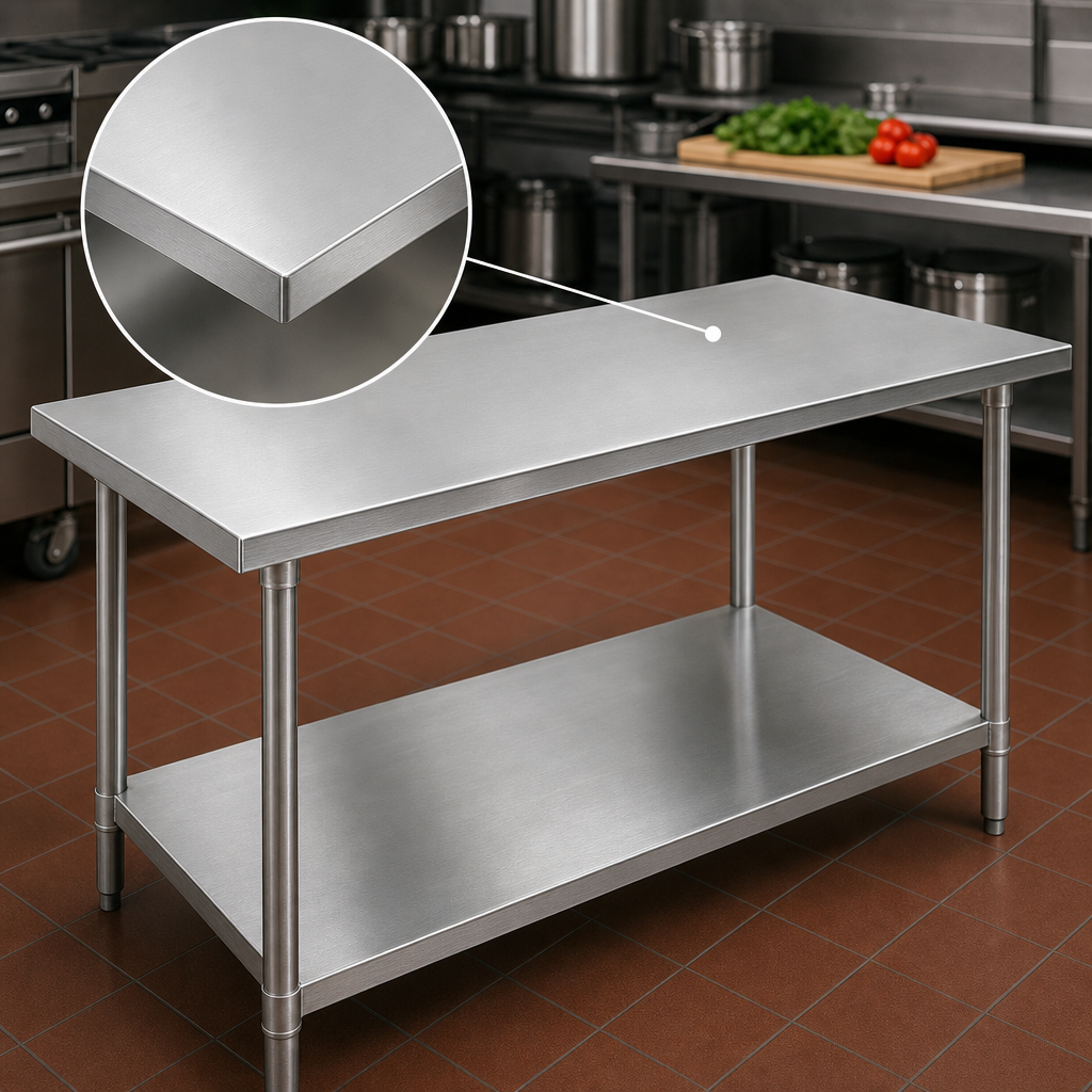 16-Gauge 304 Stainless Steel Top