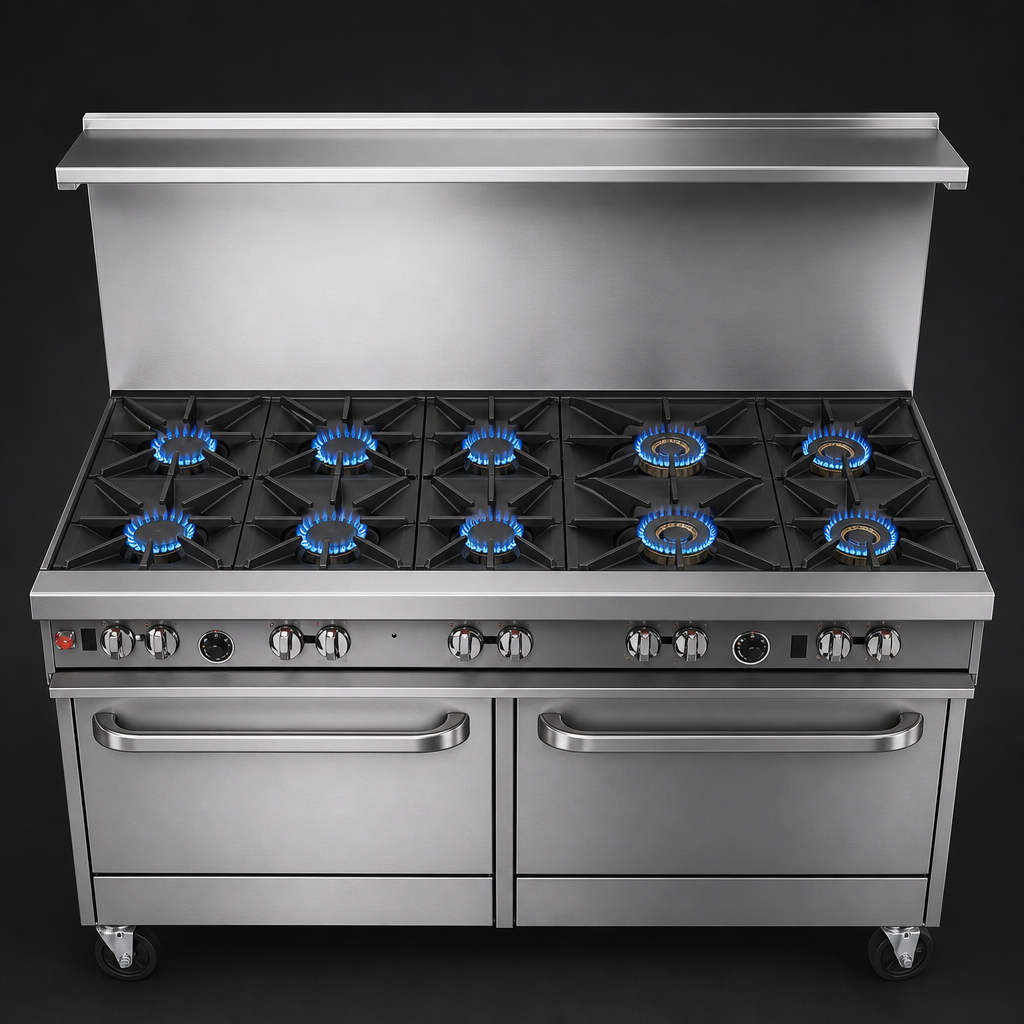 Nine Open Burners
