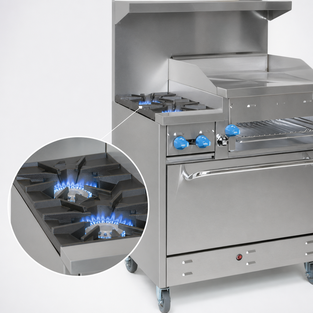 Two Open Burners
