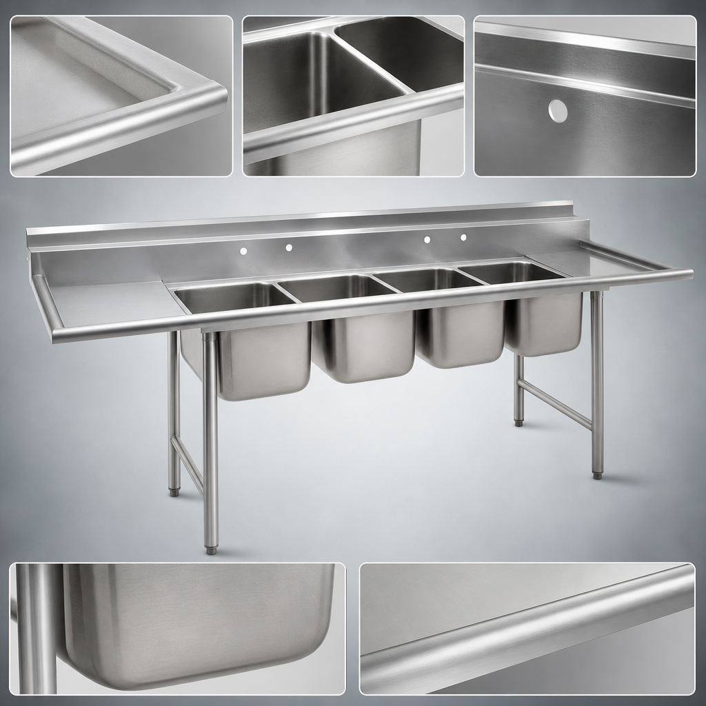 Heavy Gauge 304 Stainless Steel Construction