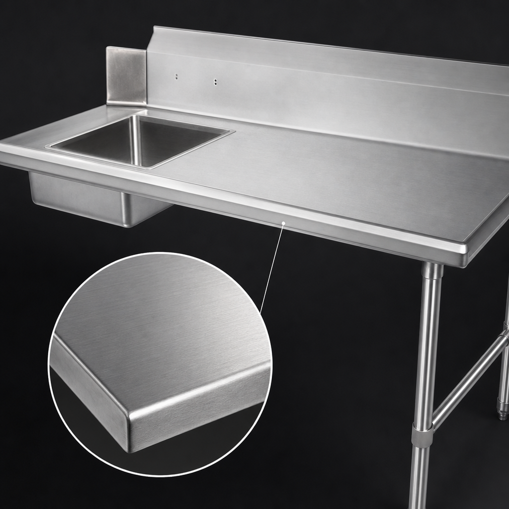 16-Gauge 304 Stainless Steel Top