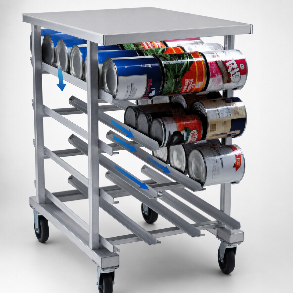 Gravity-Fed Shelves