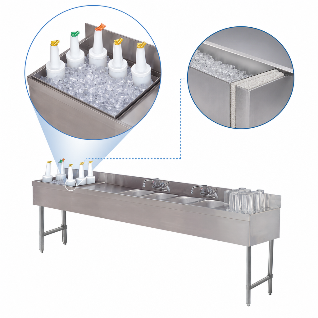 Insulated Left-Side Ice Bin