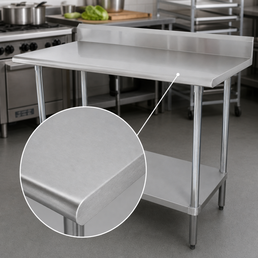 16-Gauge 304 Stainless Steel Top