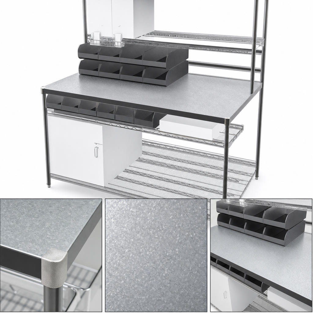Galvanized Steel Tabletop