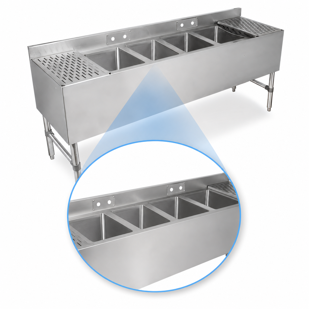 Four-Compartment Sink Layout