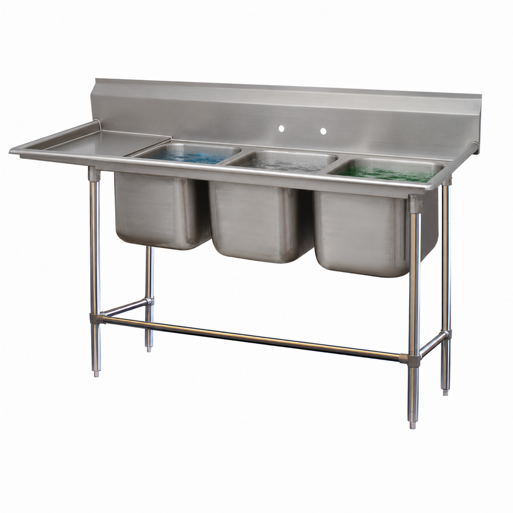 Three-Compartment Sink