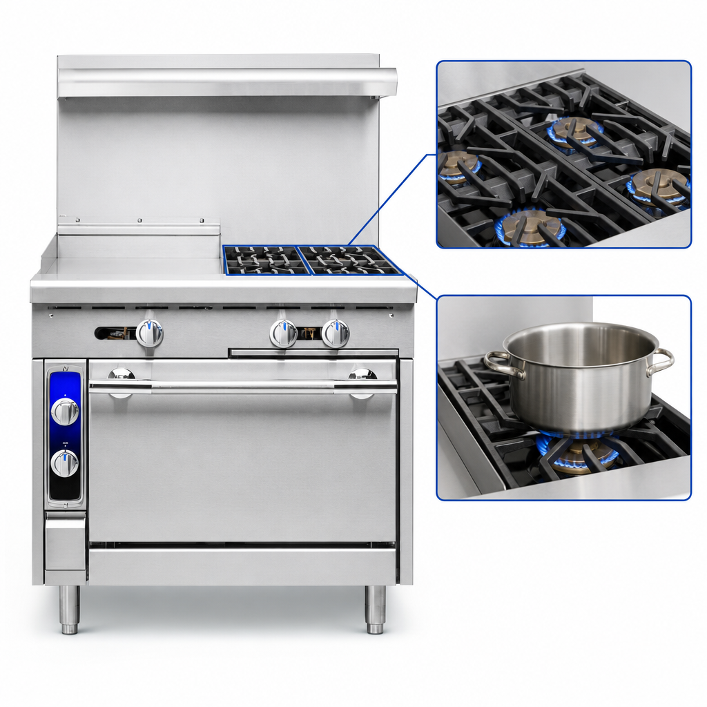 Two Open Burners