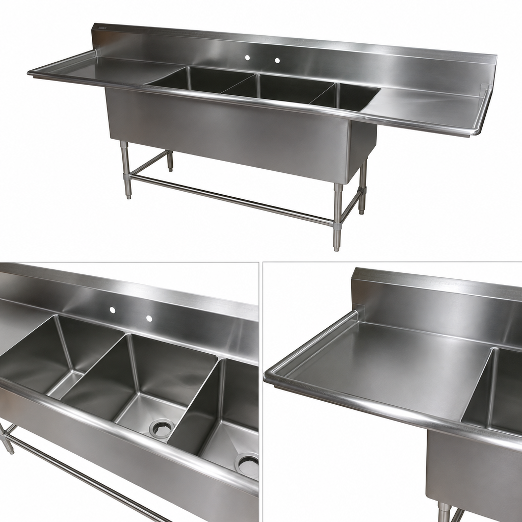 Three-Compartment Sink Layout