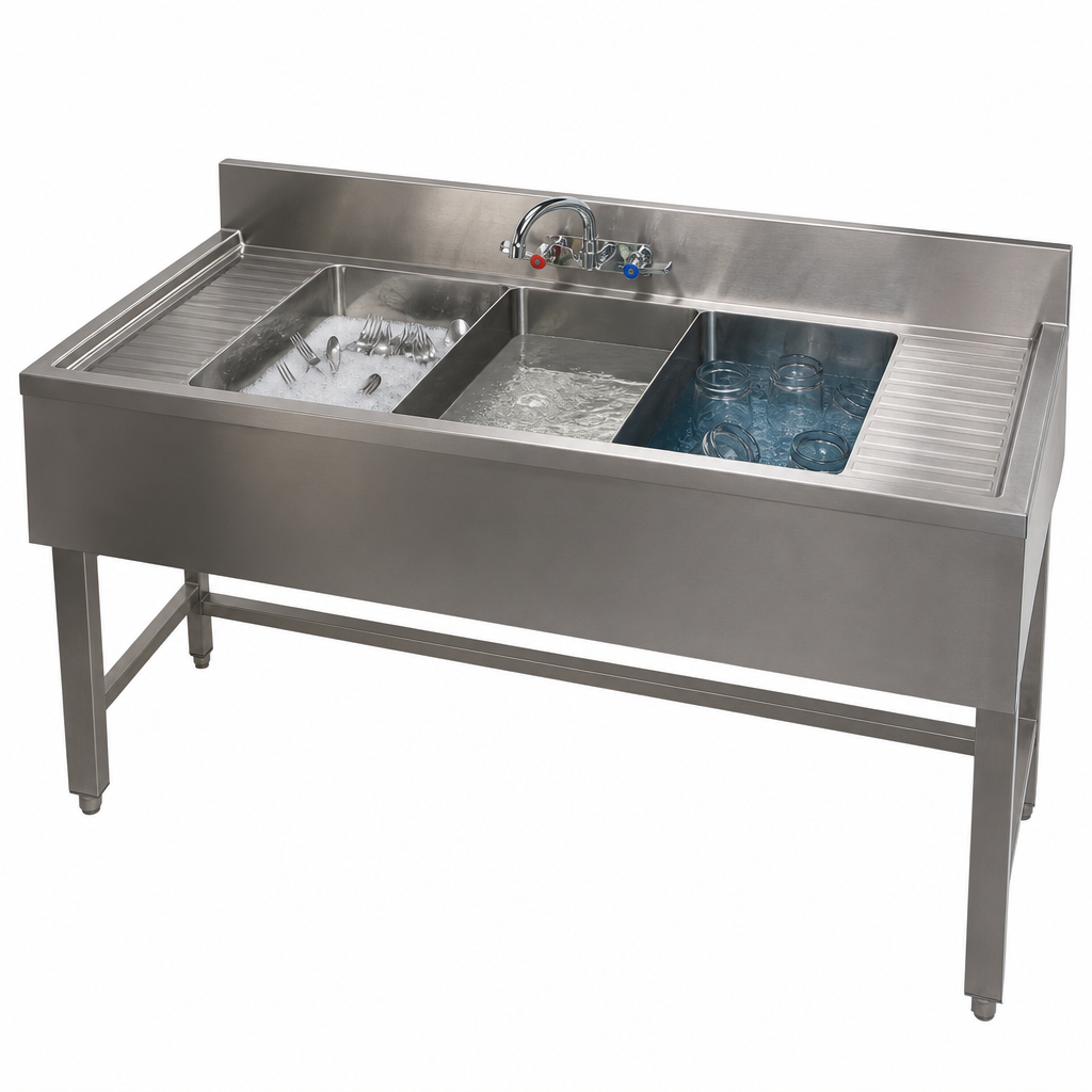 Three-Compartment Sink