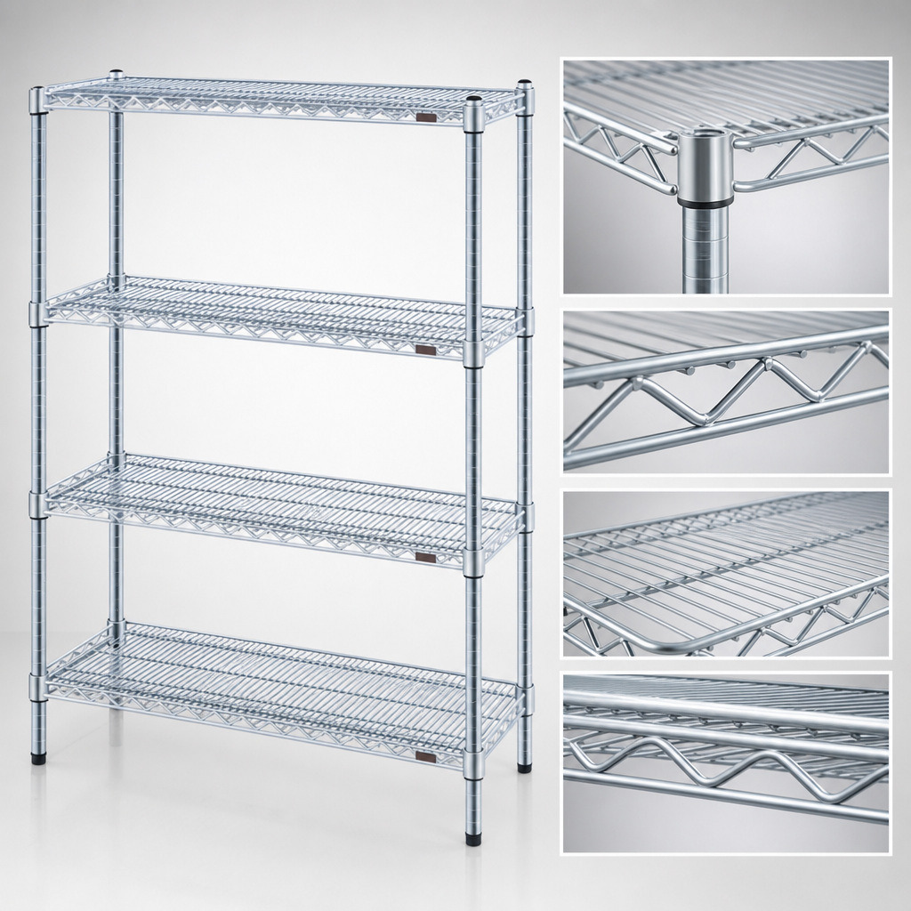 Patented QuadTruss Wire Shelves