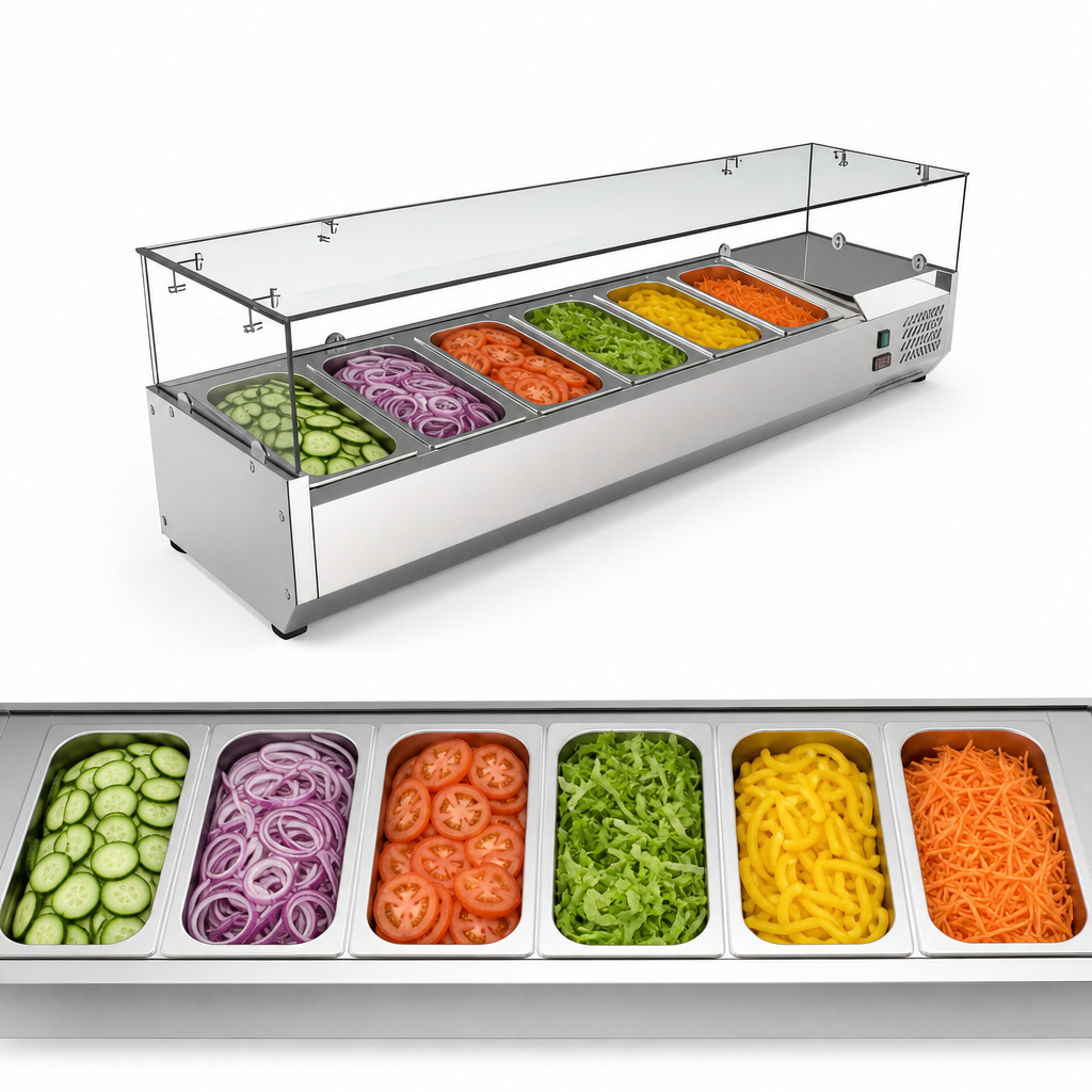 Six 1/3 GN Pan Capacity