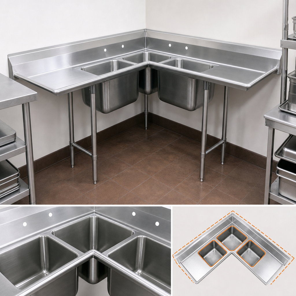 Three-Compartment Corner Design