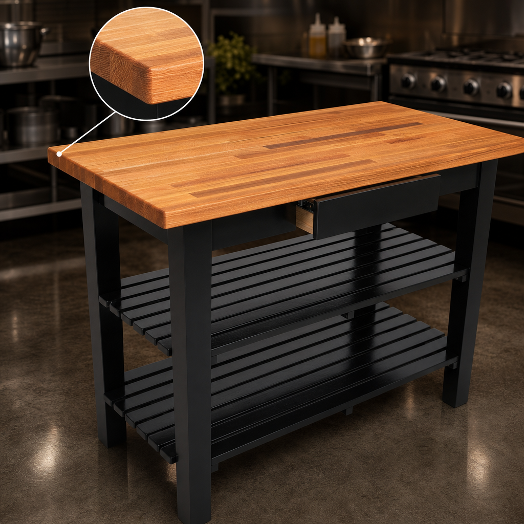 Edge-Grain Oak Top