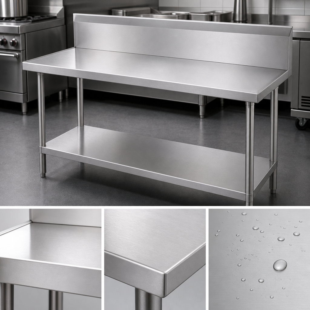 14-Gauge 304 Stainless Steel Top