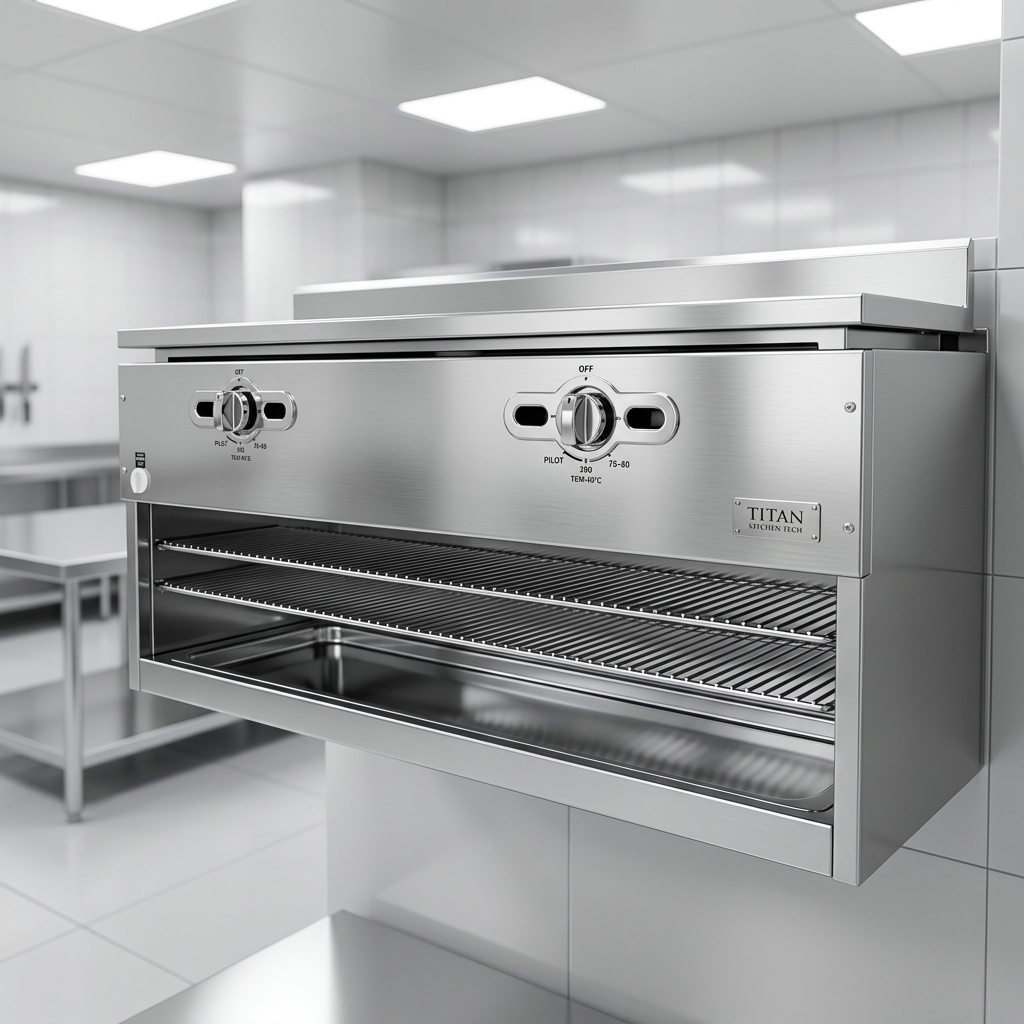 Showcasing durable stainless steel construction, this 96-inch cheesemelter offers unparalleled hygiene and easy cleaning for any demanding commercial kitchen.