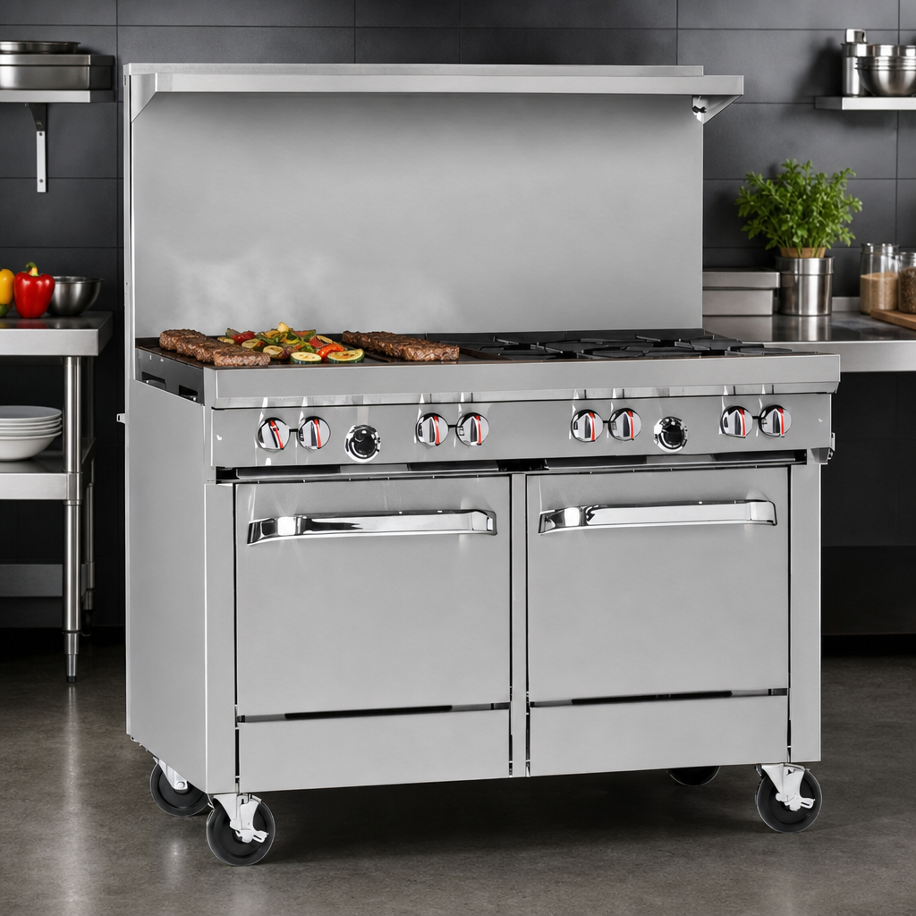 48-Inch Gas Range with Griddle