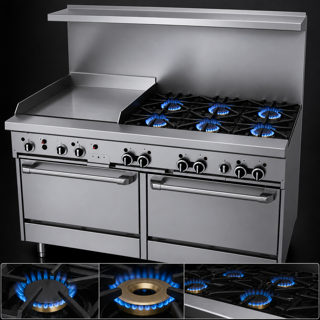 Six Open Burners
