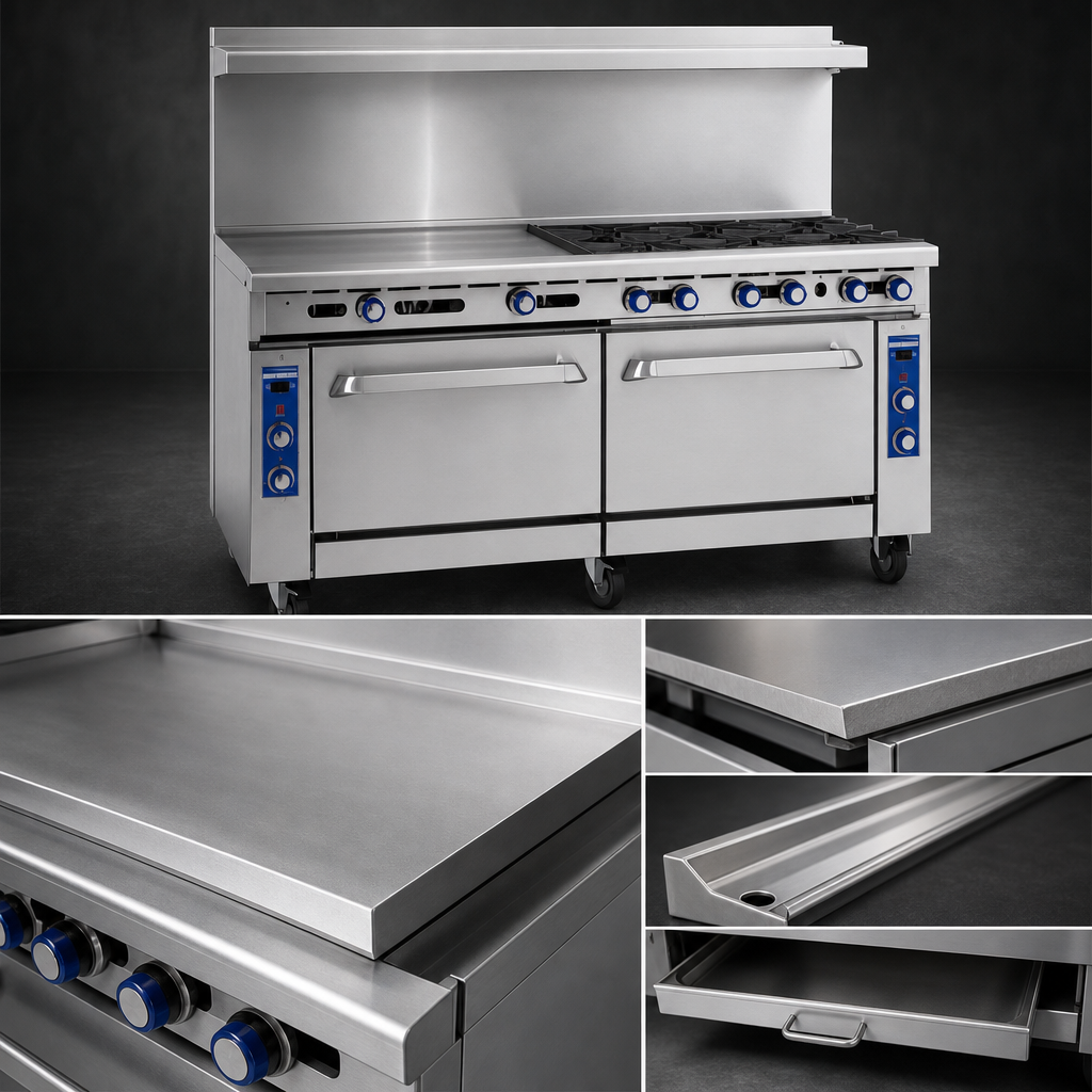 48-Inch Polished Steel Griddle