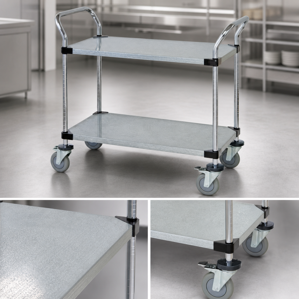 Galvanized Solid Shelves