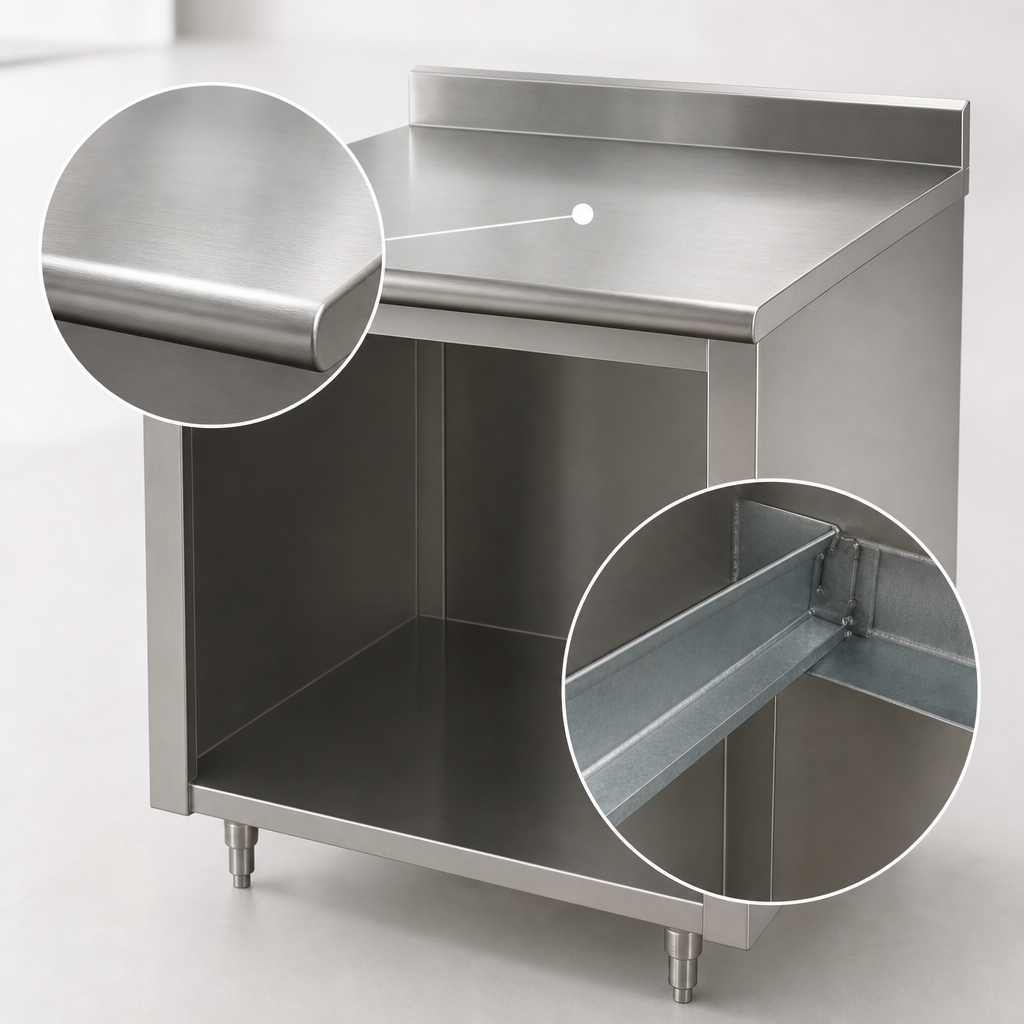 16-Gauge 304 Stainless Steel Top