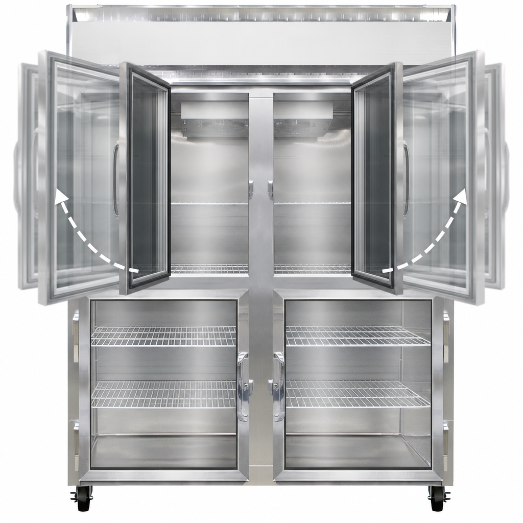 Self-Closing Glass Doors