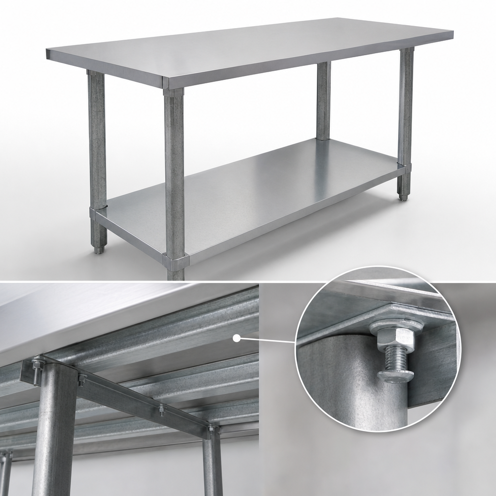 Support Channels with Bolt-and-Acorn Nut Construction
