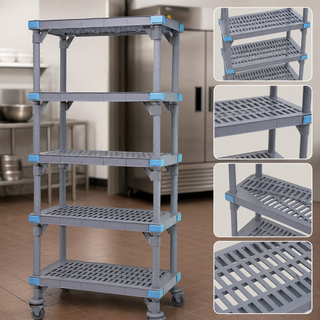 Five Open Grid Shelves