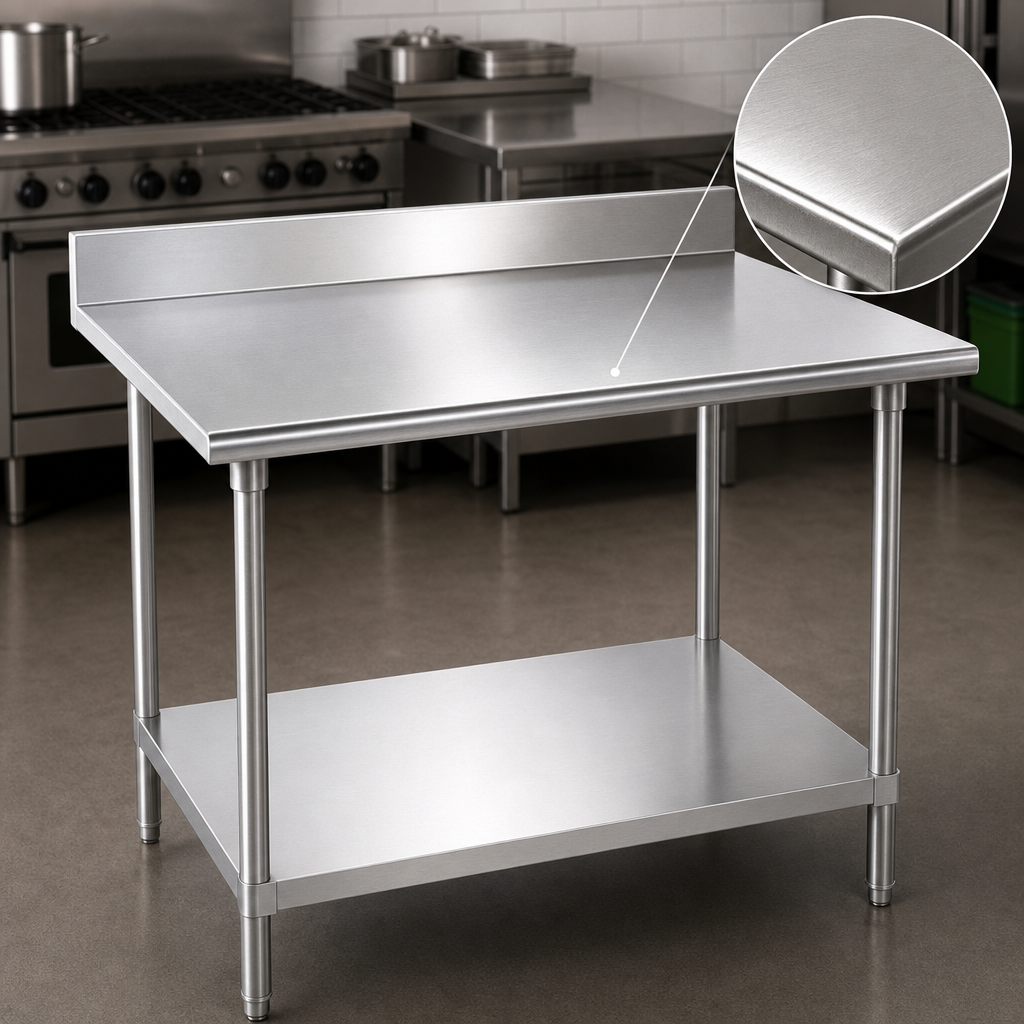 16-Gauge 304 Stainless Steel Top