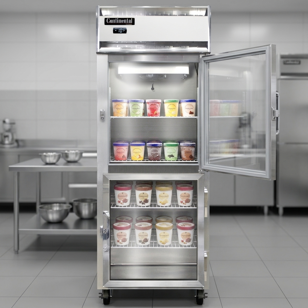 Experience consistent, reliable cooling with the freezer's advanced Expansion Valve System, ensuring your products are perfectly preserved.