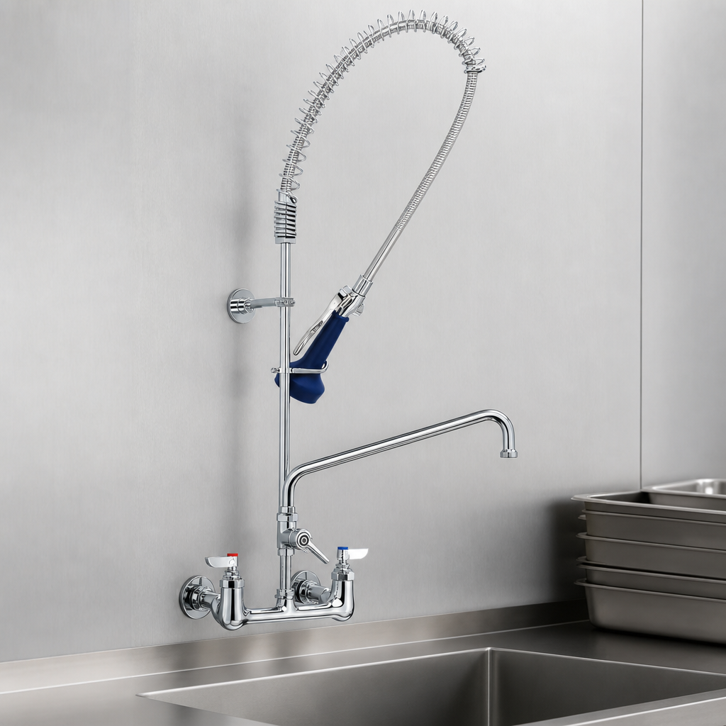 8-Inch Center Wall-Mount Mixing Faucet